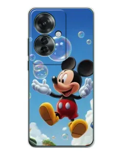 Чехол для OPPO Reno 11F с картинкой «Mickey и мыльные пузыри»