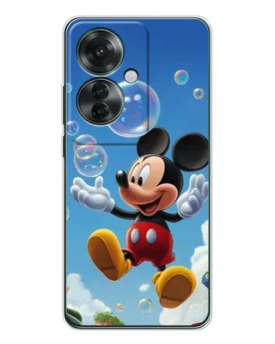 Чехол для OPPO Reno 11F с картинкой «Mickey и мыльные пузыри»