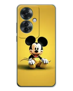 Чехол для OPPO Reno 11F с картинкой «Микки на желтом»