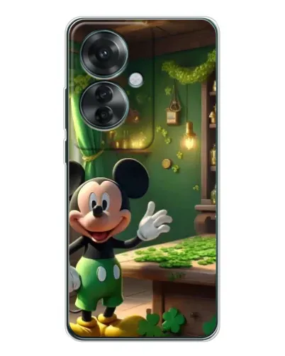 Чехол для OPPO Reno 11F с картинкой «Микки в мастерской»