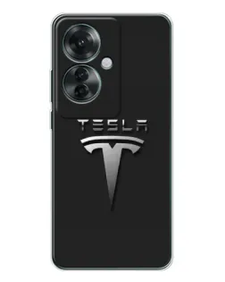 Чохол для OPPO Reno 11F з картинкою «Сталевий логотип Tesla» Чохол для OPPO Reno 11F з картинкою «Сталевий логотип Tesla»
