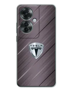 Чохол для OPPO Reno 11F з картинкою «Металева текстура Tesla»