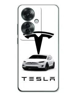 Чохол для OPPO Reno 11F з картинкою «Tesla White Style»