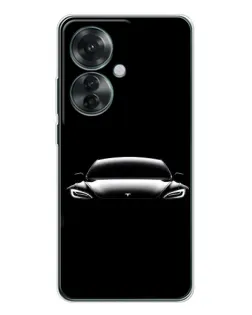 Чохол для OPPO Reno 11F з картинкою «Фари Tesla Night» Чохол для OPPO Reno 11F з картинкою «Фари Tesla Night»