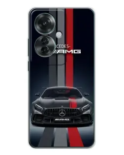 Чехол для OPPO Reno 11F с картинкой «Mercedes — белый карбон» Чехол для OPPO Reno 11F с картинкой «Mercedes — белый карбон»