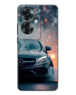 Чехол для OPPO Reno 11F с картинкой «Mercedes — ночной город» Чехол для OPPO Reno 11F с картинкой «Mercedes — ночной город»