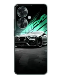 Чехол для OPPO Reno 11F с картинкой «Темный Mercedes AMG»
