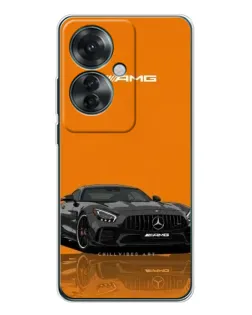 Чехол для OPPO Reno 11F с картинкой «Оранжевый Mercedes AMG»
