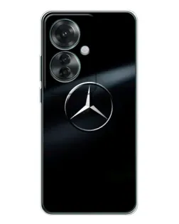 Чехол для OPPO Reno 11F с картинкой «Mercedes на металле»