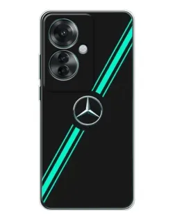 Чехол для OPPO Reno 11F с картинкой «Спортивные линии Mercedes»