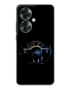 Чехол для OPPO Reno 11F с картинкой «Салон Audi — руль» Чехол для OPPO Reno 11F с картинкой «Салон Audi — руль»