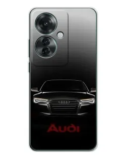 Чехол для OPPO Reno 11F с картинкой «Audi — градиентный контур»