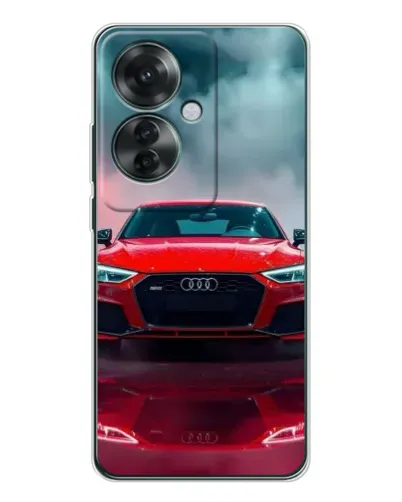 Чехол для OPPO Reno 11F с картинкой «Audi RS — красный стиль»