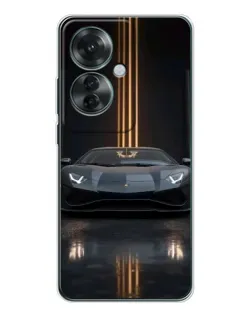 Чохол для OPPO Reno 11F з картинкою «Lamborghini золоті лінії»