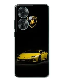 Чохол для OPPO Reno 11F з картинкою «Lamborghini жовтий акцент»