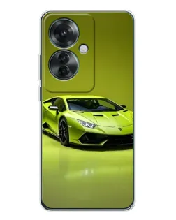 Чохол для OPPO Reno 11F з картинкою «Салатовий Lamborghini Huracan»