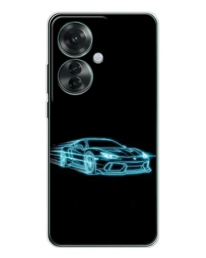 Чехол для OPPO Reno 11F с картинкой «Неоновый контур Lamborghini» Чехол для OPPO Reno 11F с картинкой «Неоновый контур Lamborghini»