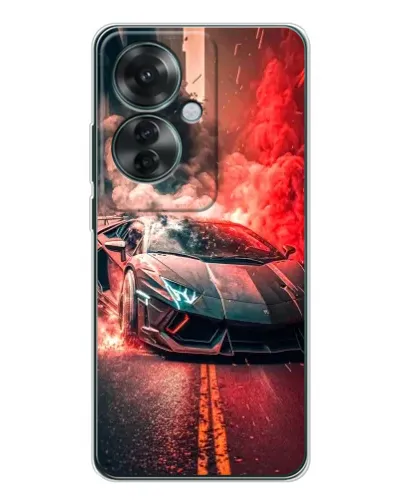 Чехол для OPPO Reno 11F с картинкой «Lamborghini красный дым» Чехол для OPPO Reno 11F с картинкой «Lamborghini красный дым»