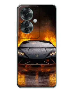 Чохол для OPPO Reno 11F з картинкою «Lamborghini у вогні»