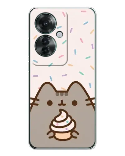 Чехол для OPPO Reno 11F с картинкой «Пушин с кексом» Чехол для OPPO Reno 11F с картинкой «Пушин с кексом»