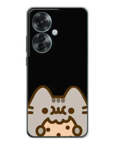 Чехол для OPPO Reno 11F с картинкой «Пушин на черном» Чехол для OPPO Reno 11F с картинкой «Пушин на черном»