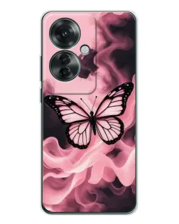 Чехол для OPPO Reno 11F с картинкой «Бабочка в дыму» Чехол для OPPO Reno 11F с картинкой «Бабочка в дыму»
