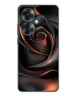 Чехол для OPPO Reno 11F с картинкой «Шелковая черная роза» Чехол для OPPO Reno 11F с картинкой «Шелковая черная роза»