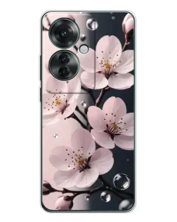 Чехол для OPPO Reno 11F с картинкой «Нежная сакура и капли» Чехол для OPPO Reno 11F с картинкой «Нежная сакура и капли»