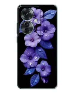 Чехол для OPPO Reno 11F с картинкой «Фиолетовые цветы с росою» Чехол для OPPO Reno 11F с картинкой «Фиолетовые цветы с росою»