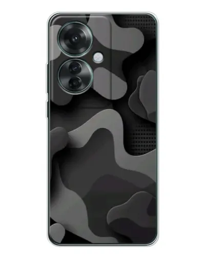 Чехол для OPPO Reno 11F с картинкой «Темный абстрактный камуфляж»