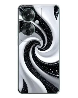 Чехол для OPPO Reno 11F с картинкой «Черно-белая спираль» Чехол для OPPO Reno 11F с картинкой «Черно-белая спираль»
