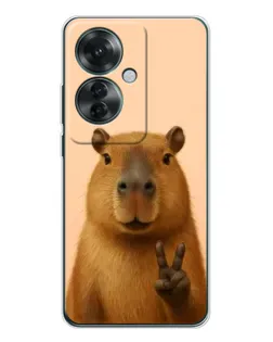 Чехол для OPPO Reno 11F с картинкой «Капибара виктория» Чехол для OPPO Reno 11F с картинкой «Капибара виктория»