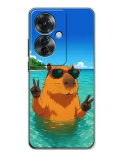 Чехол для OPPO Reno 11F с картинкой «Морская капибара» Чехол для OPPO Reno 11F с картинкой «Морская капибара»