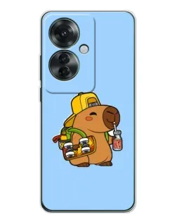 Чехол для OPPO Reno 11F с картинкой «Капибара на скейте» Чехол для OPPO Reno 11F с картинкой «Капибара на скейте»