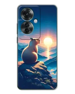 Чехол для OPPO Reno 11F с картинкой «Закат солнца с капибарой» Чехол для OPPO Reno 11F с картинкой «Закат солнца с капибарой»