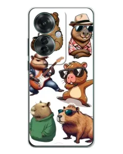 Чехол для OPPO Reno 11F с картинкой «Крутые капибары музыканты» Чехол для OPPO Reno 11F с картинкой «Крутые капибары музыканты»