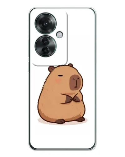 Чехол для OPPO Reno 11F с картинкой «Толстенькая капибара»