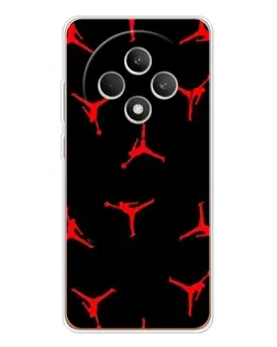 Чехол для OPPO Reno 12 F с картинкой «Jordan Red Pattern»