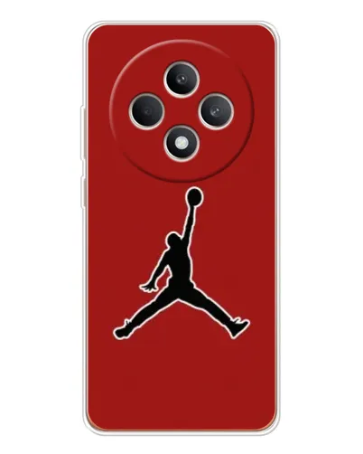 Чехол для OPPO Reno 12 F с картинкой «Jordan Red Back» Чехол для OPPO Reno 12 F с картинкой «Jordan Red Back»