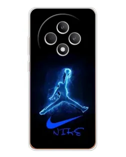 Чехол для OPPO Reno 12 F с картинкой «Jordan Neon Blue»