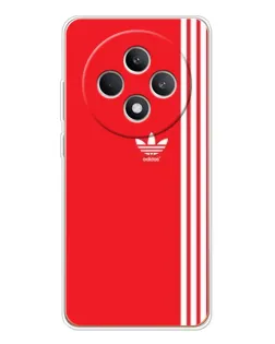 Чехол для OPPO Reno 12 F с картинкой «Красный минимализм Adidas» Чехол для OPPO Reno 12 F с картинкой «Красный минимализм Adidas»