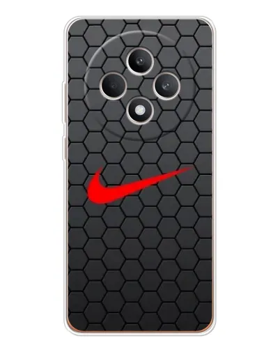 Чехол для OPPO Reno 12 F с картинкой «Nike — карбоновая сетка»