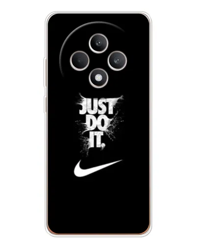 Чехол для OPPO Reno 12 F с картинкой «Текстовый принт Nike»