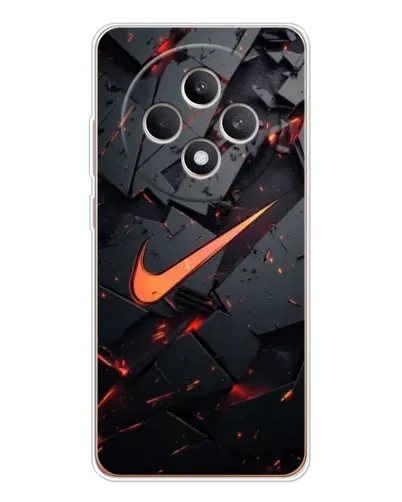 Чехол для OPPO Reno 12 F с картинкой «Nike — эффект разломов»