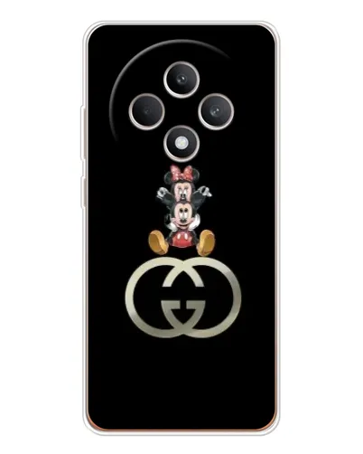 Чехол для OPPO Reno 12 F с картинкой «Минни Маус на лого»