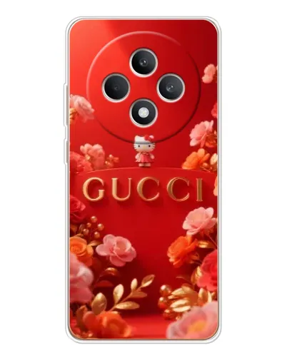 Чехол для OPPO Reno 12 F с картинкой «Gucci — золотой сад»