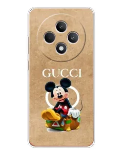 Чехол для OPPO Reno 12 F с картинкой «Микки Маус Gucci — крафт» Чехол для OPPO Reno 12 F с картинкой «Микки Маус Gucci — крафт»