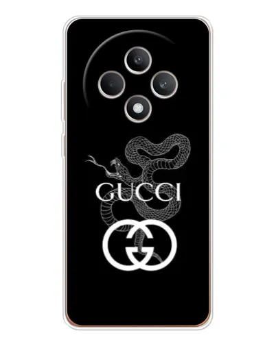 Чехол для OPPO Reno 12 F с картинкой «Gucci — серебряная змея»