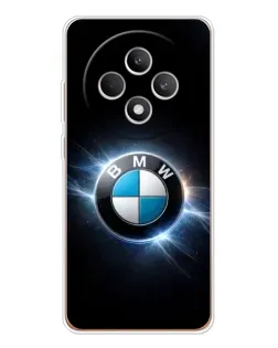 Чехол для OPPO Reno 12 F с картинкой «BMW — неоновое сияние»