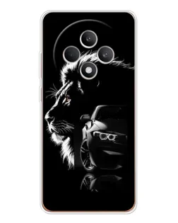 Чехол для OPPO Reno 12 F с картинкой «BMW и лев»